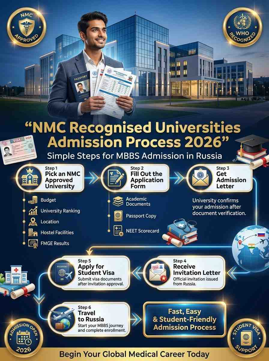 NMC Recognised Universities Admission Process 2026